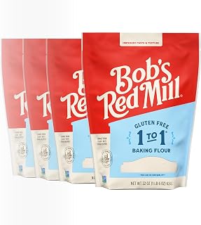Bob's Red Mill Gluten Free 1 to 1 Baking Flour, 22oz (4 Pack)