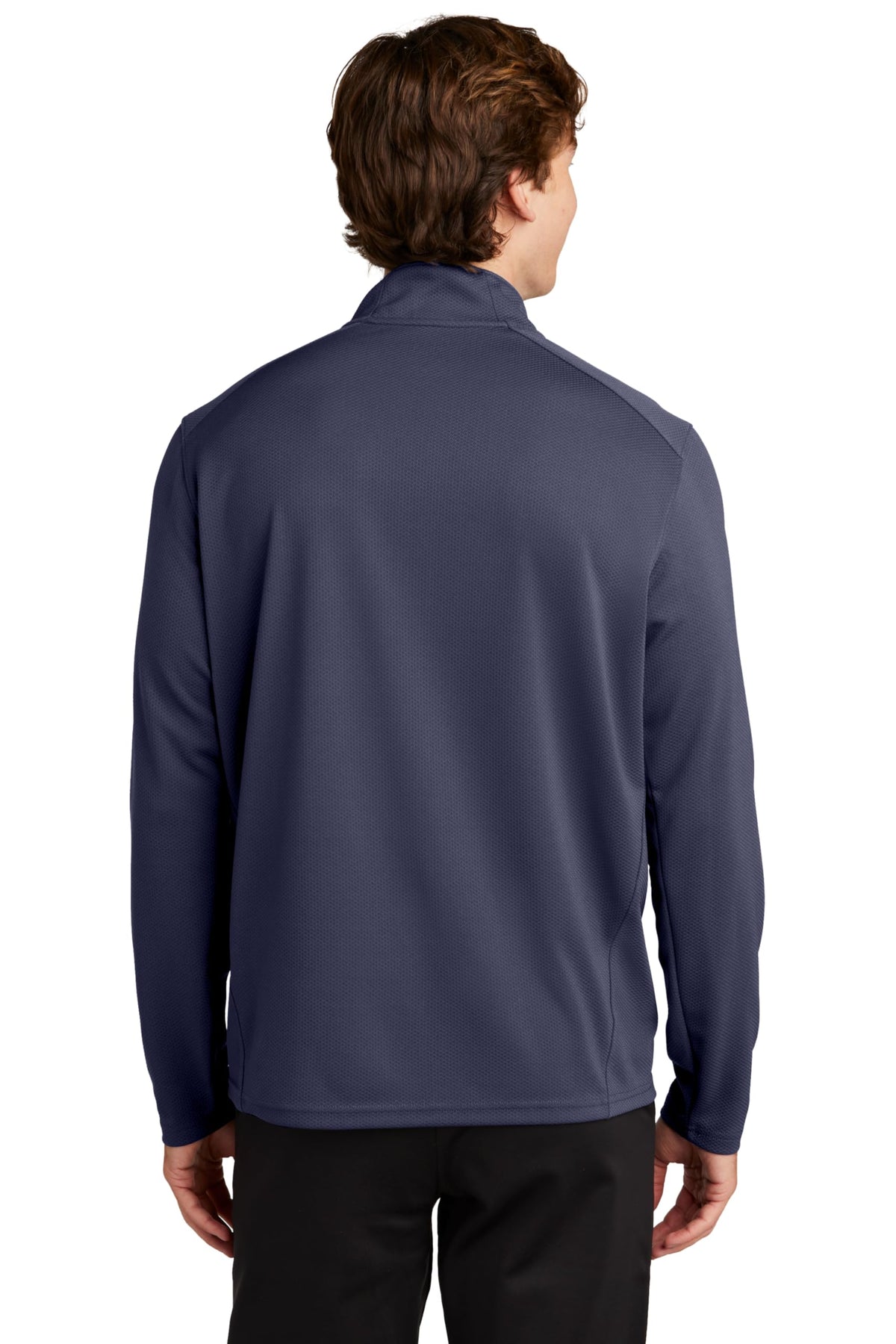 Unisex Sport-Wick Textured Quarter Zip Pullover True Navy by SPORT-TEK – Large, True Navy, Model ST860