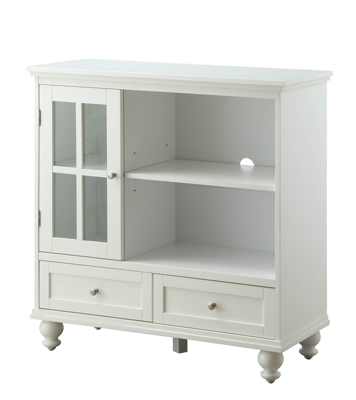 Convenience Concepts White / 36"L x 15.5"W x 36.5"H / Antique Television Stands & Entertainment Centers