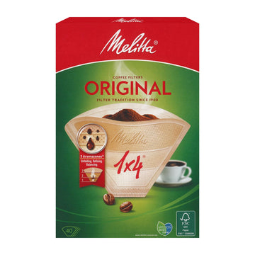 Classic Filter Papers 1x4 40 Pack 100g by Melitta – Commercial Grade