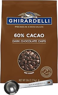 60% Cacao Chocolate Chip, 5lb with Ghirardelli Barista Spoon