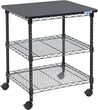 Interion Deskside Wire Machine Stand, 24"W x 20"D x 27"H, Black
