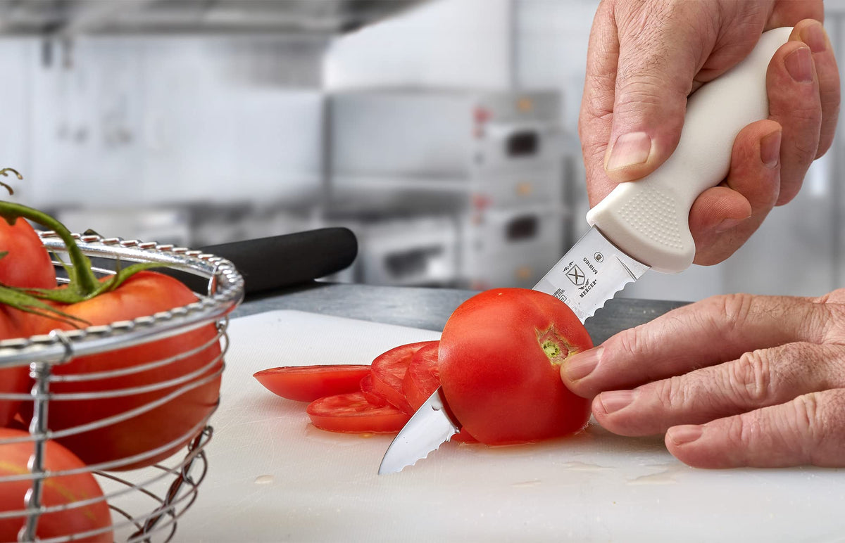 Mercer Culinary 5" / White / Wavy Edge Utility Knife 5 Inch Boning Knives