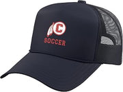 Carlisle High School Blue Aces Soccer Trucker Hat with Adjustable Mesh Back