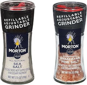 Morton Grinders, 2-Piece Bundle Set, Sea Salt, Pink Salt
