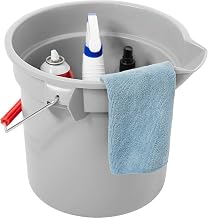 Rubbermaid Commercial Products BRUTE 14 Quart Round Bucket Gray Heavy-Duty Construction for Professional/Janitorial Cleaners