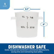Carlisle FoodService Products 1 Quart / 12 / White Lids