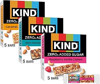 KIND Zero Added Sugar Healthy Snack Bars, Fruit & Nut Flavor Pack, 15ct