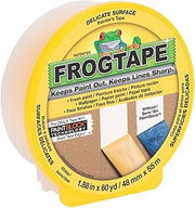 FrogTape CF 160 Multi-Use Painter's Tape with PAINTBLOCK for Delicate Surfaces, 48mm x 55m, Yellow, 1 Roll (142920)