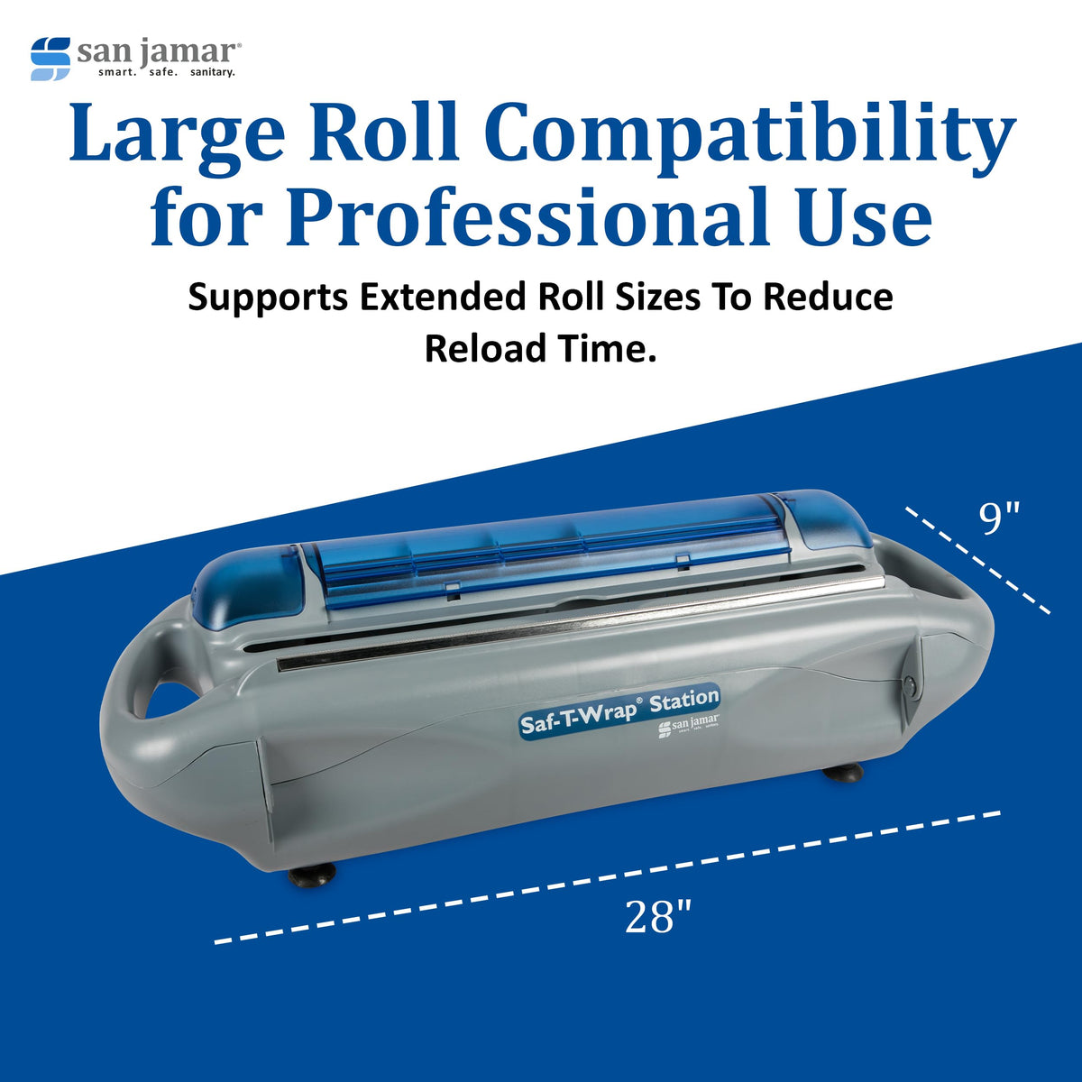 Carlisle FoodService Products Saf-T-Wrap Station by San Jamar – Plastic, Gray, Model SW1218