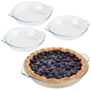LDHHYH Glass Pie Dish Set, 7 Inch Round Baking Plate, Clear