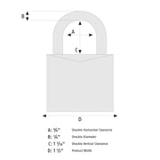 ABUS Purple / 1.5-Inch / Modern Keyed Padlocks