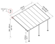 Palram Gray / 10' x 14' / Modern Awnings
