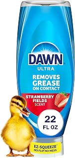 Dawn Ultra EZ Squeeze Dish Soap Dishwashing Detergent Powerful Dish Soap for Grease, Strawberry Fields Scent, 22oz