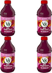 V8 Beet Ginger Lemon 100% Vegetable Juice, 46 fl oz Bottle (Pack of 4)