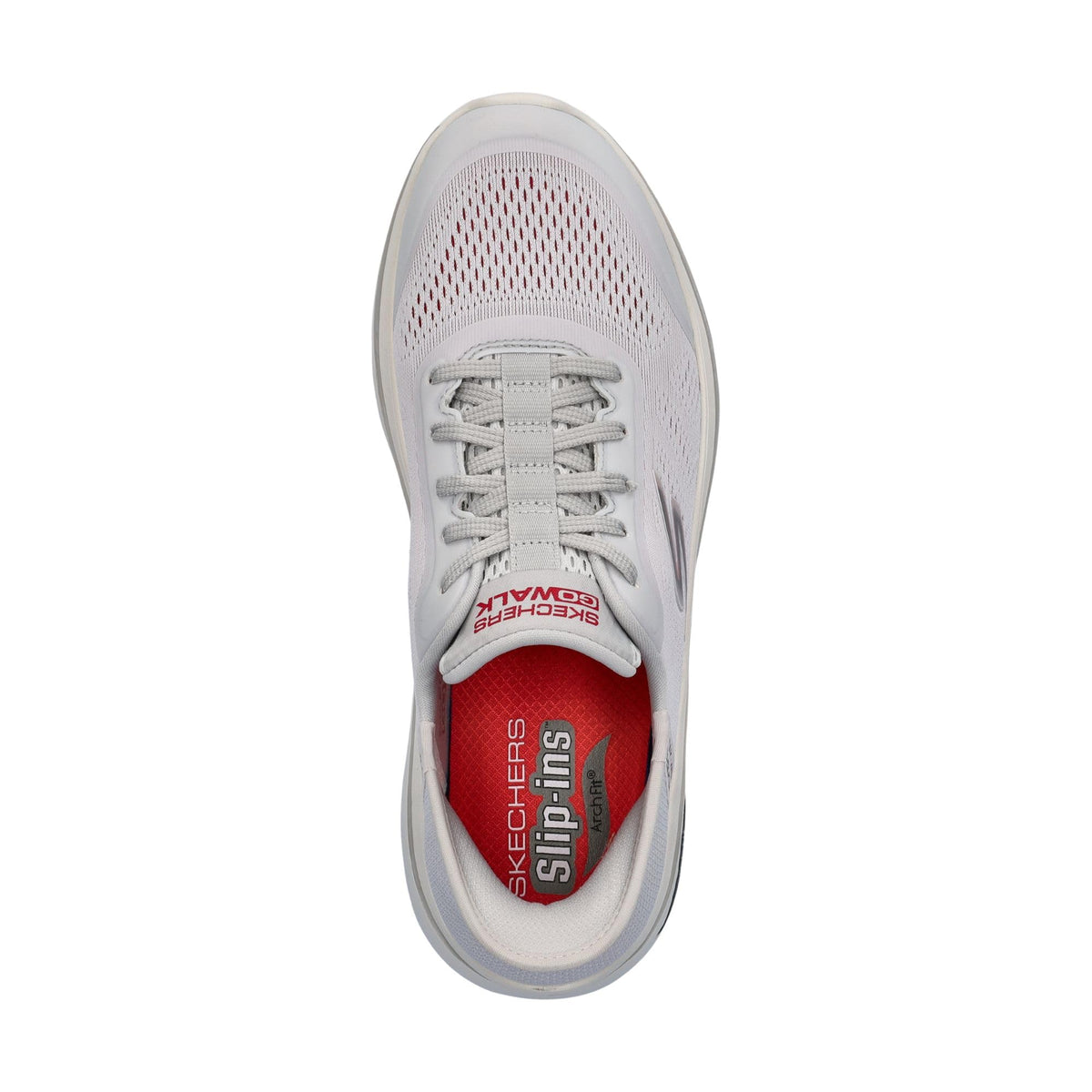 Slip-ins: Go Walk Arch Fit 2.0 - Simplicity 2.5 Men's Shoes by Skechers – 11, Synthetic, Grey, Black, Red, Model 216604-LTGY