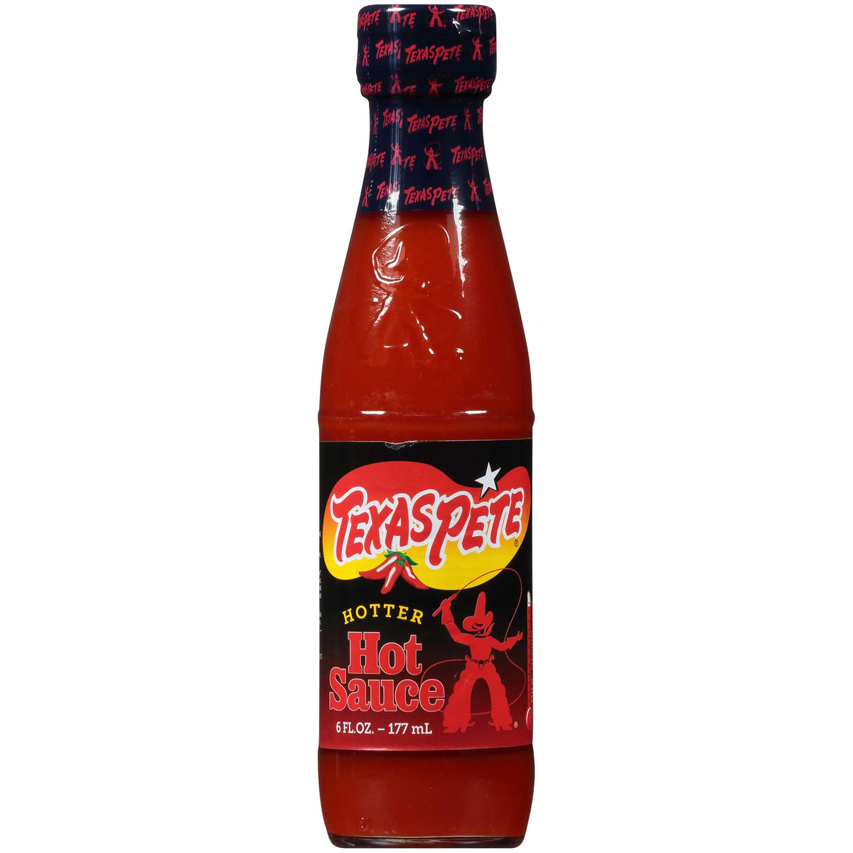 New Texas Pete Hotter Hot Sauce by T W Garner – 6 Ounce, Pack of 12