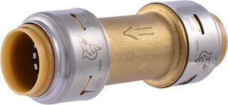 SharkBite Max 1/2 Inch Check Valve, Push to Connect Brass Plumbing Fitting, PEX Pipe, Copper, CPVC, PE-RT, HDPE, UR2008A