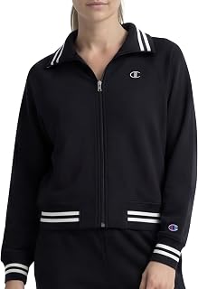Champion Women's Pitcher Full-zip Mock Neck Track Jacket, Standard Fit, French Terry