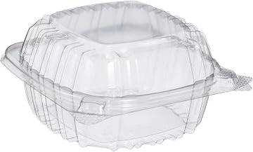 DART C53PST1 OPS 5 in Clear Hinged Container, 5.3 X 5.4 in (Case of 500)