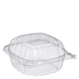 OPS 5 in Clear Hinged Container by DART – 5.3 x 5.4 in, 13.8 fluid_ounces, Plastic, Clear, Pack of 500