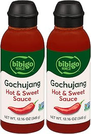 bibigo Korean-Style Hot & Sweet Gochujang Sauce, 12.16 Ounce (Pack of 2)
