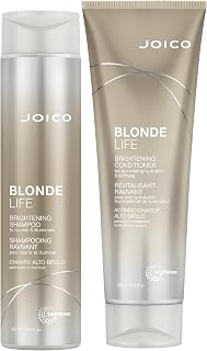 Joico Blonde Life Brightening Shampo & Conditioner | For Blonde Hair | Add Softness & Smoothness | Sulfate Free | Fortified With Monoi & Tamanu Oil
