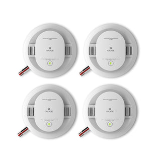 Hardwired Smoke & Carbon Monoxide Detector by Kidde – 4 pack, Plastic, White, Pack of 4, Model 21032255