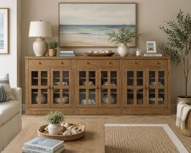 Crafters and Weavers Rustic Modern Farmhouse Bookcase & Cabinet in Pine
