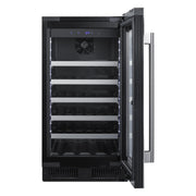 Summit 18” Built-In Wine Cellar by Summit Appliance – 18", 2.9 cubic_feet, wood, Stainless Steel, Model CL18WC