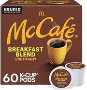 McCafe Breakfast Blend, Single Serve Coffee Keurig K-Cup Pods, Light Roast, 60 Count (6 Packs of 10)
