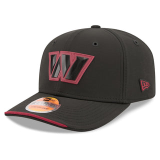 Men's Black Washington Commanders 2026 Sideline 9SEVENTY Adjustable Hat by New Era – 84% Polyester/16% Elastane, Washington Commanders, Black, Model 26 Nfl Sideline 9seventy Ss