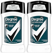 Degree Men UltraClear Antiperspirant Deodorant Black+White 2 Count 72-Hour Sweat & Odor Protection Antiperspirant For Men With MotionSense Technology 2.7 oz (Pack of 6)