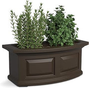 Mayne Nantucket 2-Foot Window Box – Self-Watering, Weather-Resistant Planter for Flowers – Durable Design for Outdoor Use, Perfect for Windows
