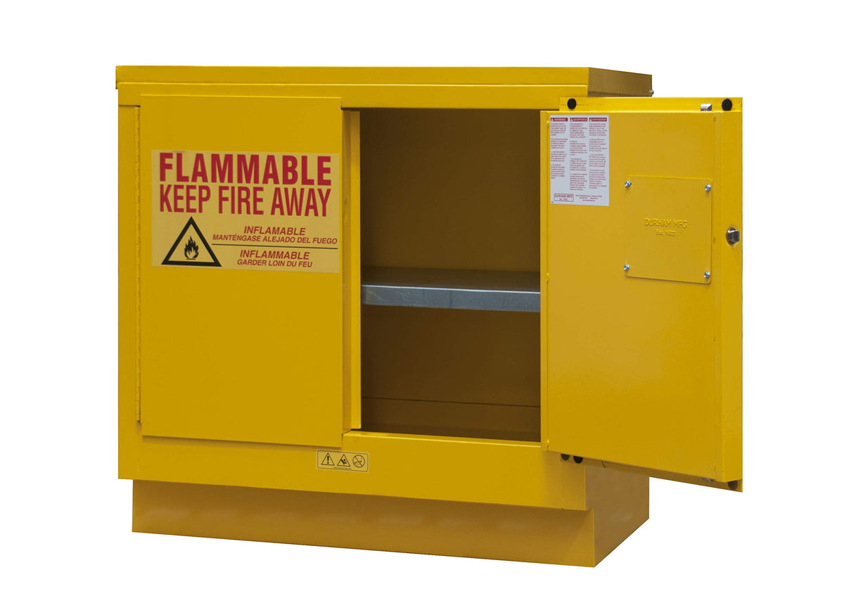 Flammable storage by Durham – 22, Alloy Steel, Yellow, Model 1022UCM-50