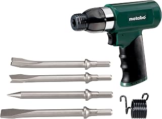 metabo DMH 30 Compressed Air Chisel Hammer Set - 3000 Strokes/min, Hex Shank 10 mm Tool Holder - Powerful & Handy for Precise Work, Ideal for Construction, Workshop & Refurbishment - Includes Case