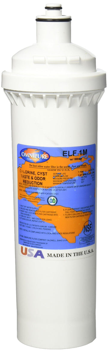 Elf Series ELF-1M Water Filter by Omnipure – Single Unit, Plastic, White, Model OMNIPURE-ELF-1M