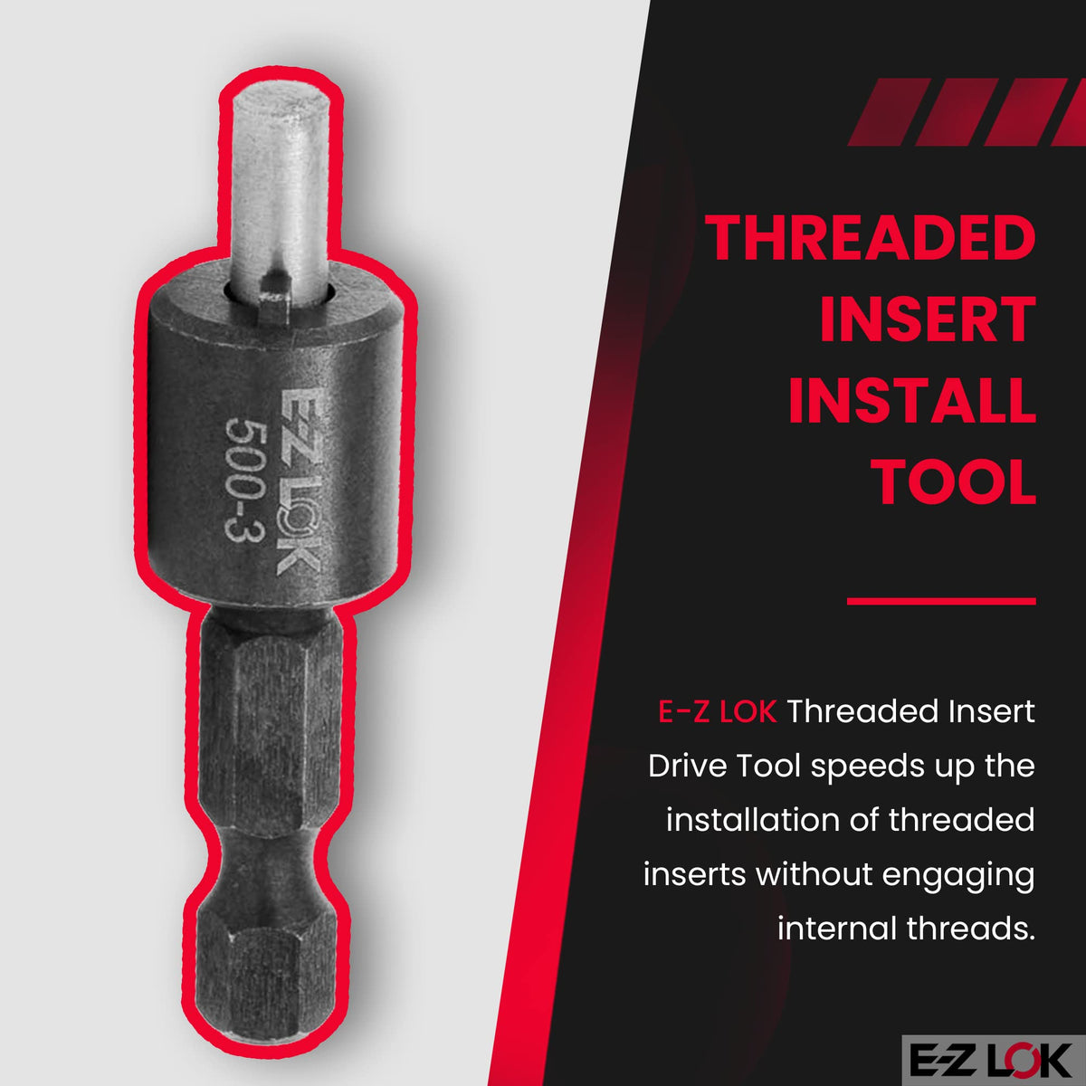 E-Z LOK 500-3 / Black / 1 Externally Threaded Inserts