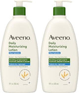 Aveeno Sheer Hydration Fragrance-Free Daily Moisturizing Lotion with Prebiotic Oat for Dry Skin, Lightweight, Fast-Absorbing Body Moisturizer Nourishes Skin with 48-hour Moisture, 18 fl oz (Pack of 2)
