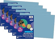 Dixon Ticonderoga CO - Pacon Prang Construction Paper, Sky Blue, 12" x 18", 50 Sheets Per Pack, 5 Packs