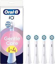 Oral-B iO Series Gentle Care, Original Replacement Round Brush Heads, Angled Bristles for Deeper Plaque Removal, Softer Brush Head for Sensitive Gums