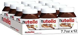 Creamy Hazelnut Spread with Cocoa by Nutella – 7.7 Ounce (Pack of 12), Hazelnut, Pack of 12, Model 10009800802217