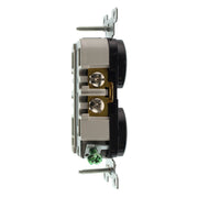 Commercial Tamper Duplex Receptacle by Hubbell – Metal, Black