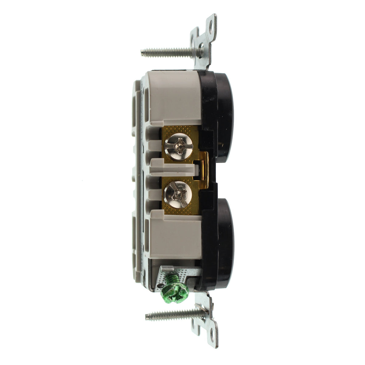 Commercial Tamper Duplex Receptacle by Hubbell – Metal, Black