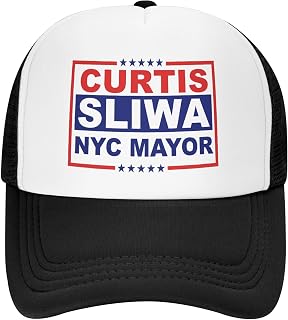 Curtis Sliwa for NYC Mayor Trucker Hat New York City 2026 Election Hats Adjustable Mesh Back Baseball Cap