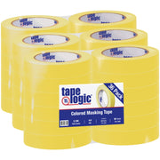 (36 Pack General Purpose Colored Masking Tape by Tape Logic – 1 Inch x 60 yds. (Pack of 36), Yellow, Model TLT935003Y