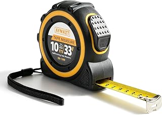 33 FT Heavy Duty Tape Measure for Body Fabric Measuring Retractable | Self-locking retractable design clear fraction scale for precise measurement durable build metro