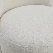 Boucle-Upholstered Swivel Side Chair by Furnifact – Engineered Wood, Beige, Pack of 2