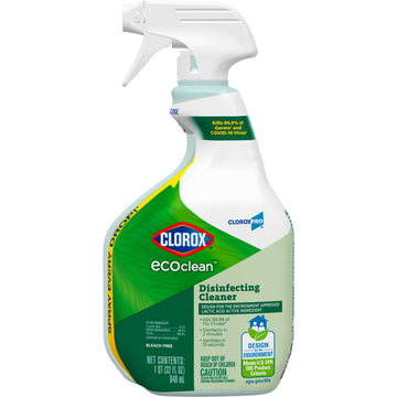 CloroxPro EcoClean Disinfecting Cleaner Spray Bottle – 32 Fl Oz (Pack of 1), Colorless, Model TU_1327235