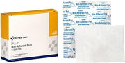 First Aid Only 3-605: 3"X4" Non-Adherent Pads, 10/Box